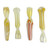 3.5" SILVER FUMED WORK CHILLUM HAND PIPE - ASSORTED PACK OF 4