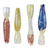 3.5" SILVER FUMED WORK CHILLUM HAND PIPE - ASSORTED PACK OF 4