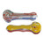 4" MULTI COLOR SQUIGGLE LINE WORK SPOON HAND PIPE - ASSORTED PACK OF 2