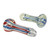 3" SILVER FUMED LINE WORK SPOON HAND PIPE - ASSORTED PACK OF 2