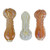4.5" SILVER FUMED WAVE WORK SPOON HAND PIPE - ASSORTED