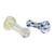 2.5" SILVER FUMED FLAT MOUTH SPOON HAND PIPE - ASSORTED PACK OF 2
