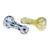 2.5" SILVER FUMED FLAT MOUTH SPOON HAND PIPE - ASSORTED PACK OF 2
