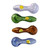 ON POINT GLASS - 4.25" TRANSPARENT COLOR WATER TRAP SPOON HAND PIPE