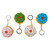 2" SILICONE DONUT CHILLUM KEYCHAIN - SINGLE ASSORTED