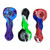 4.5" SILICONE MIXED COLOR HAND PIPE WITH METAL POKER - ASSORTED