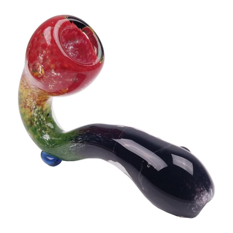 6.5" HIGH GRADE RASTA FRIT MARLEY SHERLOCK HAND PIPE - ASSORTED