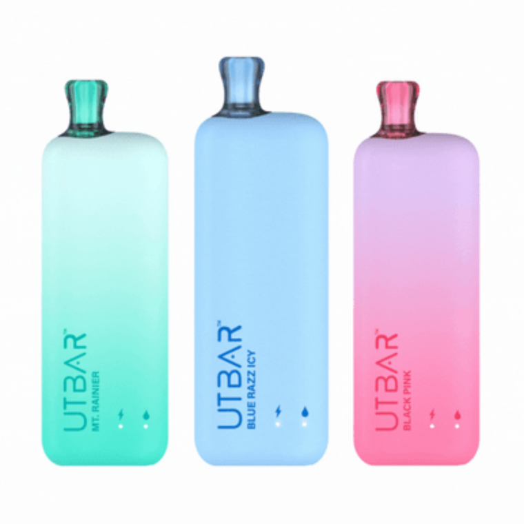 UT BAR BY "FLUM" 6000 PUFFS RECHARGEABLE DISPOSABLE WITH BATTERY INDICATOR - PACK OF 10