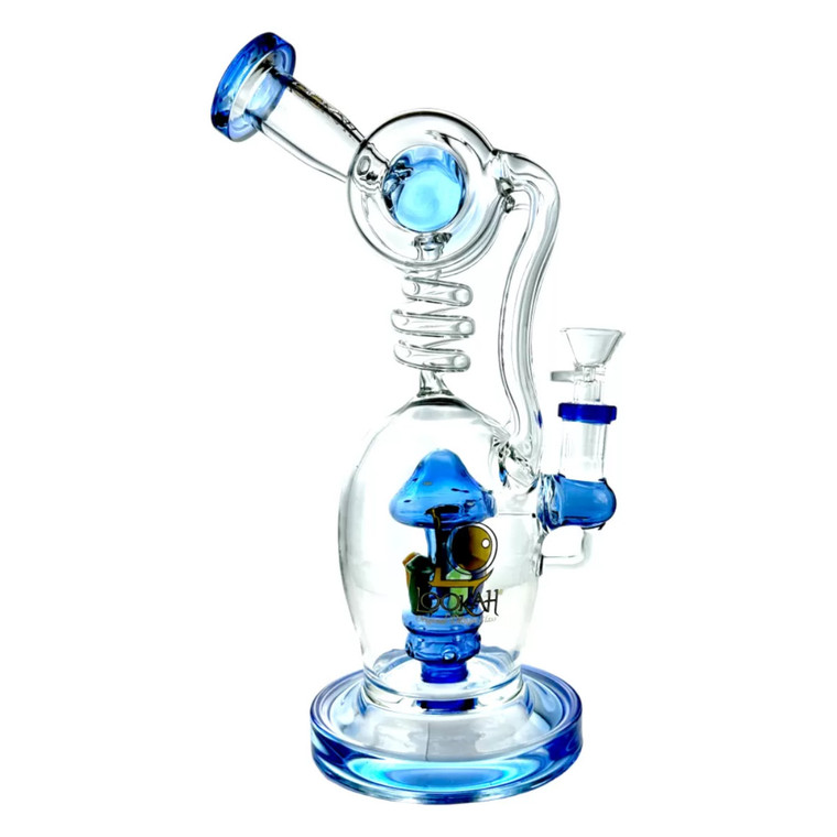 12" MUSHROOM VALLEY GLASS WATER PIPE BY LOOKAH GLASS [WPC741]