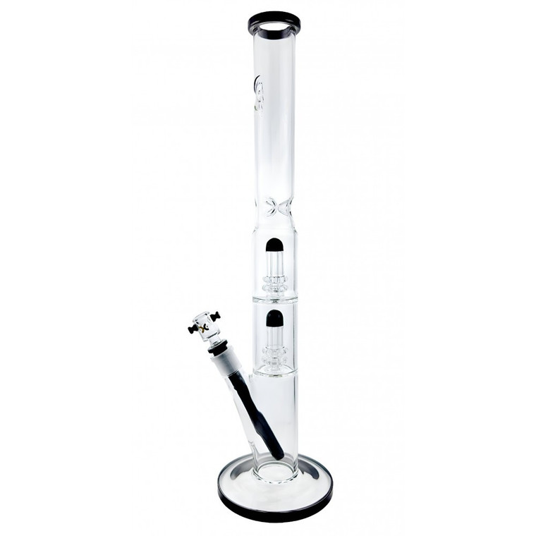 20" DOUBLE MATRIX STRAIGHT WATER PIPE WITH 14M BOWL BY DANK GLASS [BGWAT0016]