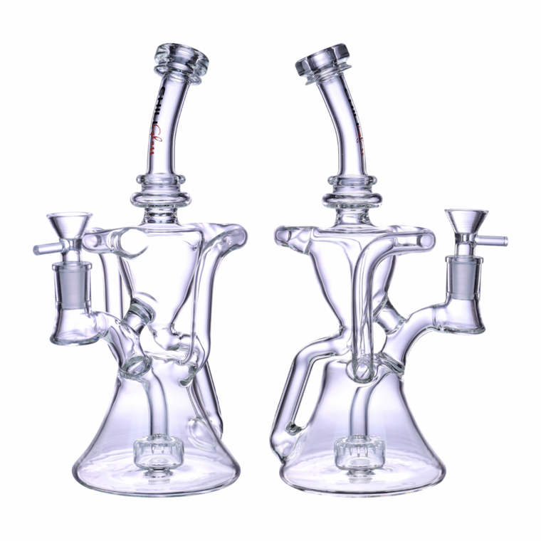 9.5" VORTEX SHOWER HEAD PERC RECYCLER WATER PIPE BY CHILL GLASS [JLD-120]