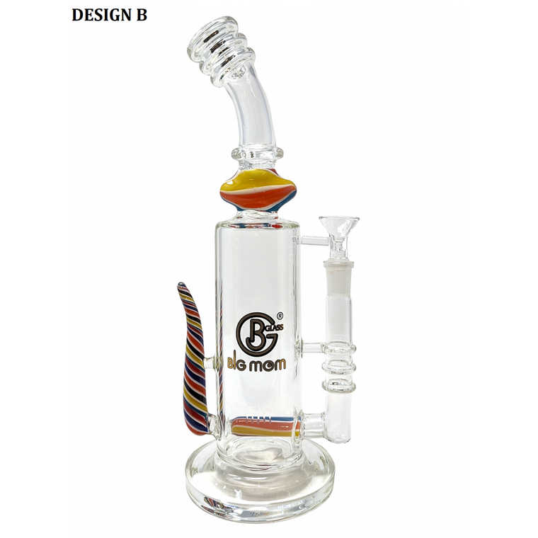 12" SPIKE ART INLINE PERC WATER PIPE BY  BIG MOM [DB012]