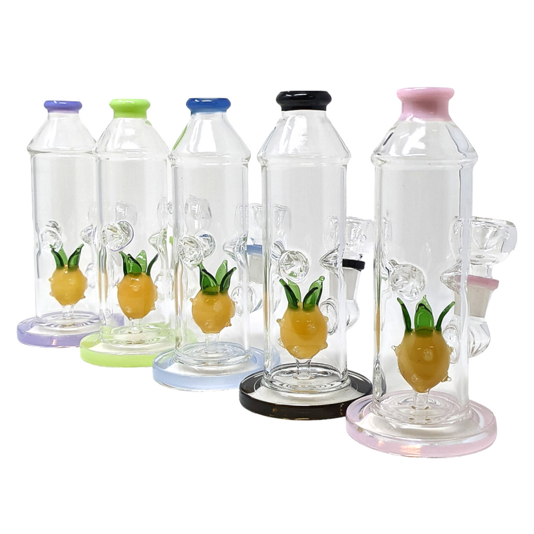 7" PINEAPPLE PERC STRAIGHT WATER PIPE - [ZD210]