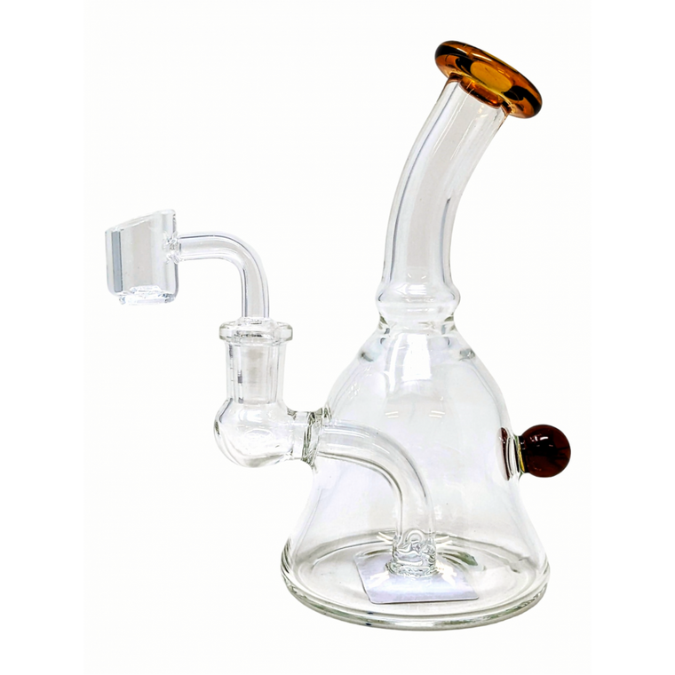 6.5" ASSORTED MINI BELL BOTTOM MARBLE WATER PIPE RIG - [MRJ21-F]