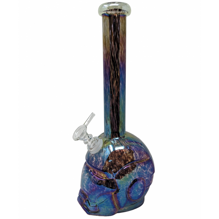 12" I MAN HEAD SOFT GLASS WATER PIPE - GLASS ON GLASS BY ATTA GLASS [E1120G]