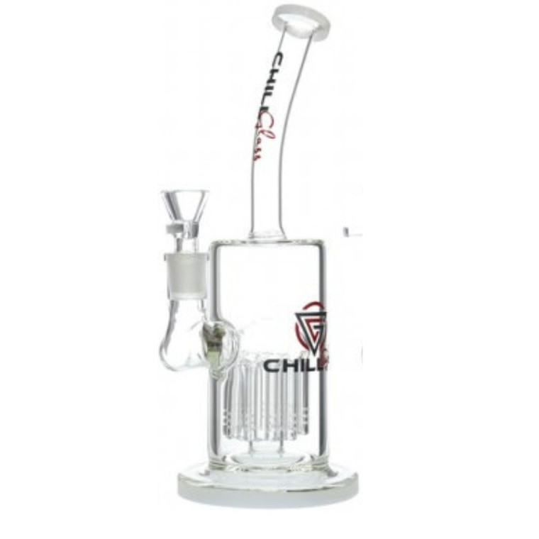 10" TREE PERC WATER PIPE BY CHILL GLASS