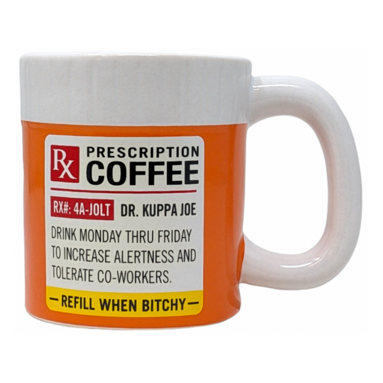 HIGH POINT CERAMIC RX PRESCRIPTION MUG HAND PIPE - [PM058]