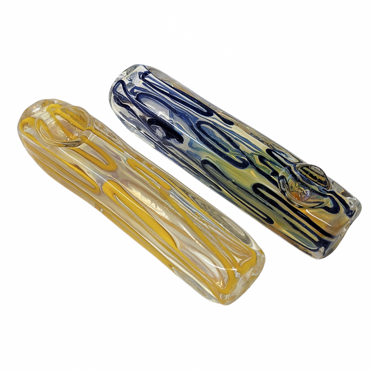 4.5" INSIDE OUT ART SQUIRE BLOCK HAND PIPE (PACK OF 2) [RKGS21]
