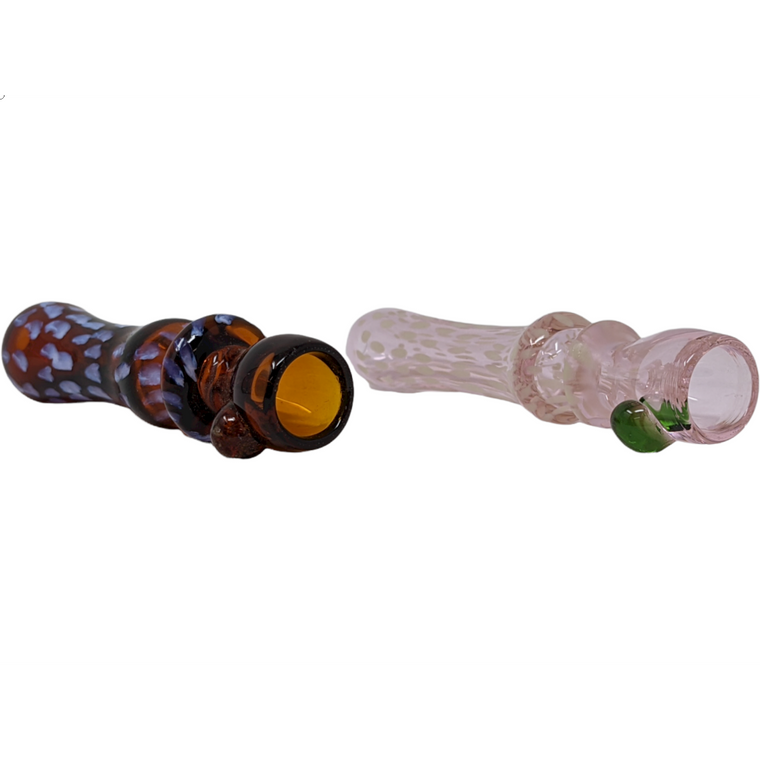 3" ASSORTED FADED POLKA DOT MULTI RING CHILLUM HAND PIPE - (PACK OF 2) [RKP251]