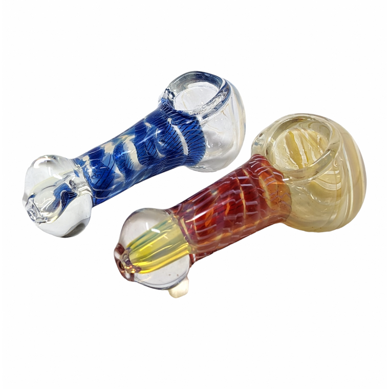 2.5" SILVER FUMED SPOON HAND PIPE (PACK OF 2) - [SP12]