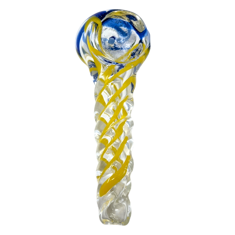 2.5" RIBBON SWIRL TWISTED BODY SPOON HAND PIPE - (PACK OF 10) [ZD256]