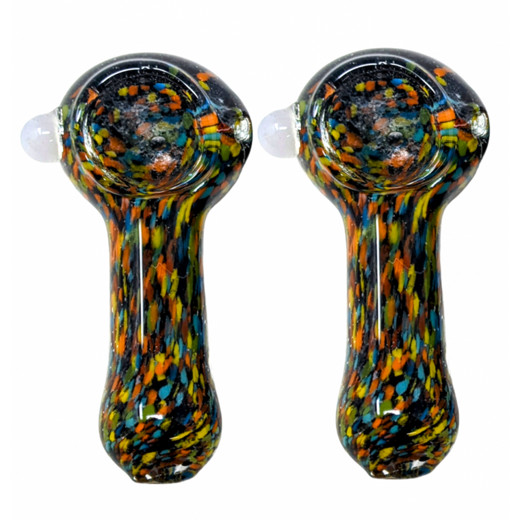 2.5" MIX FRIT ART HAND PIPE (PACK OF 2) - [RKD05]