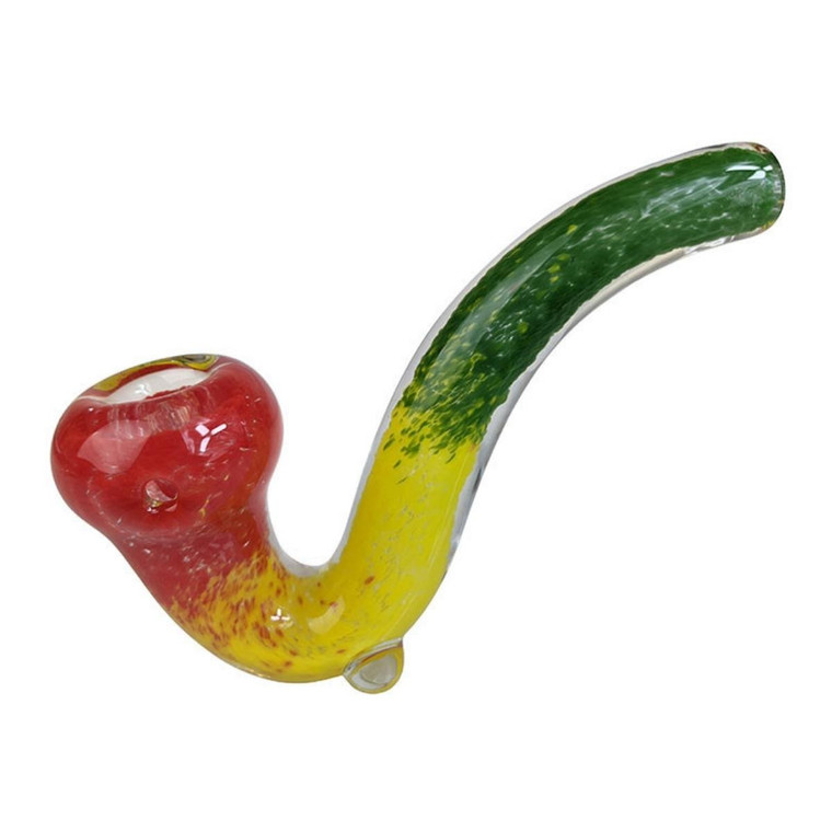 5" HIGH GRADE RASTA FRIT SHERLOCK HAND PIPE