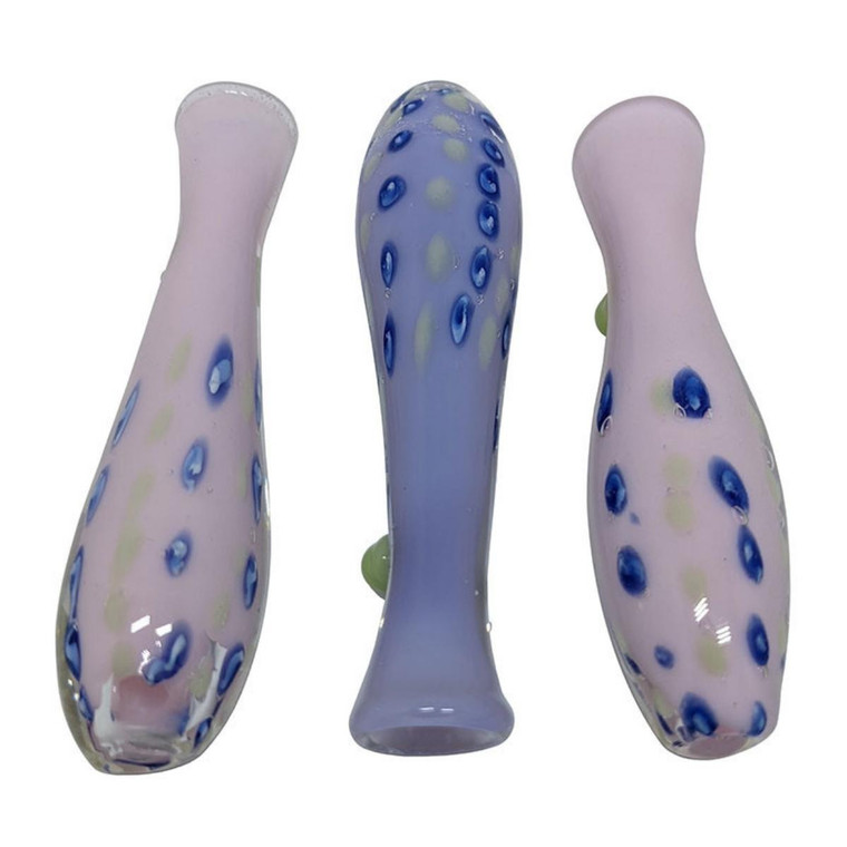 3.5" SLYME DOT WORK CHILLUM HAND PIPE - ASSORTED PACK OF 3