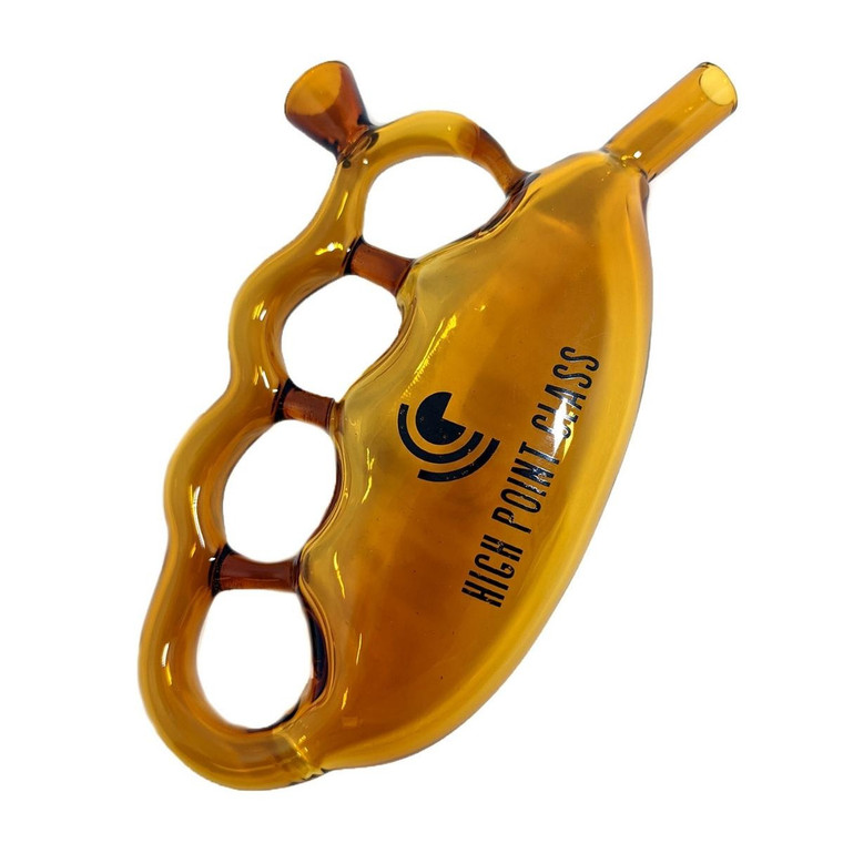 HIGH POINT GLASS - 6" KNUCKLE BUBBLER HAND PIPE
