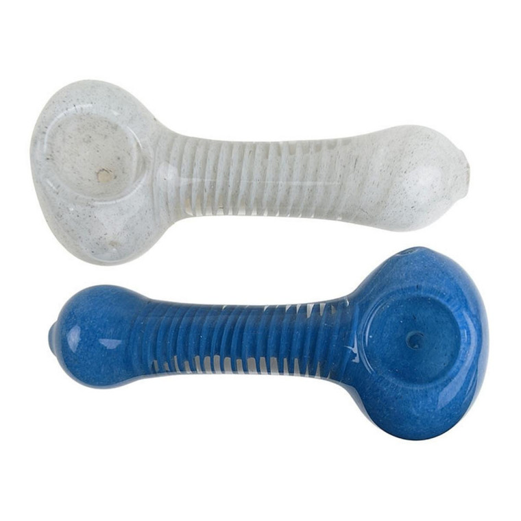 4.5" FRIT TWIST WORK SPOON HAND PIPE - PACK OF 2
