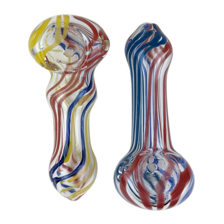 3.5" LINE WORK SPOON HAND PIPE - ASSORTED PACK OF 2