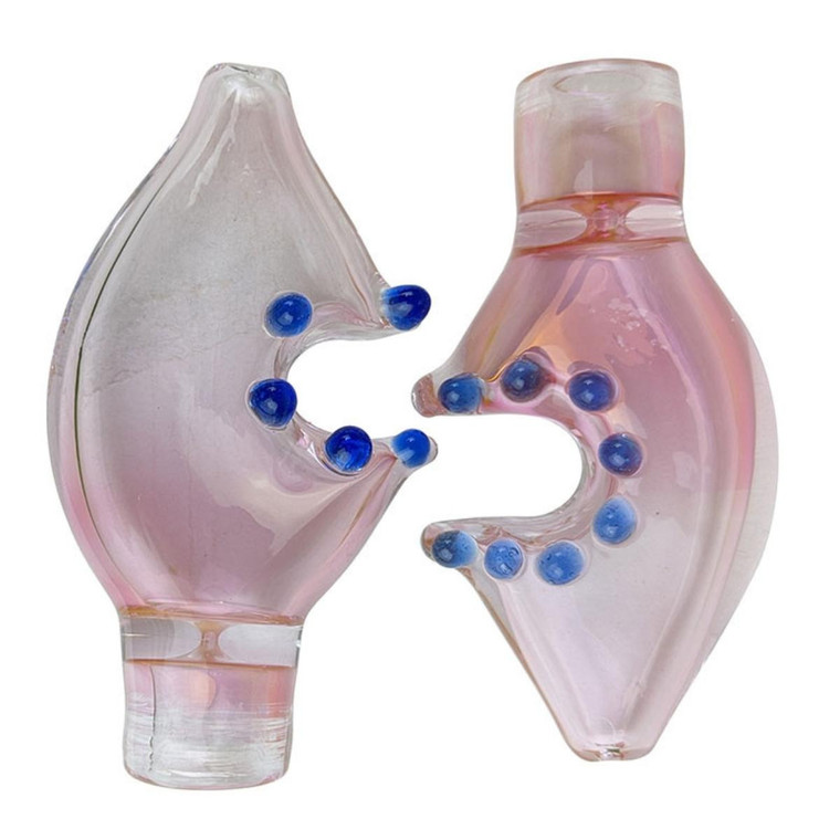 3" GOLD FUMED CRAB CLAW CHILLUM HAND PIPE - PACK OF 2