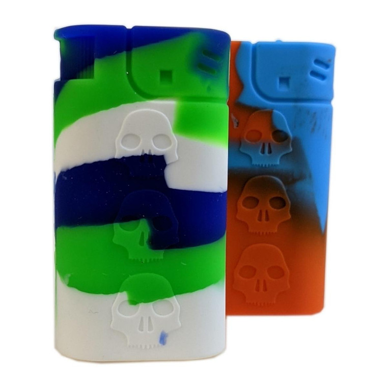 2.5" SILICONE LIGHTER STAND HAND PIPE - ASSORTED