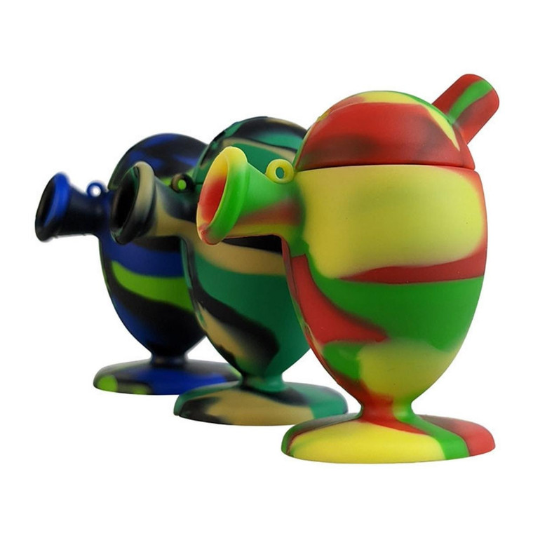 2.75" SILICONE ALIEN BLUNT BUBBLER - ASSORTED