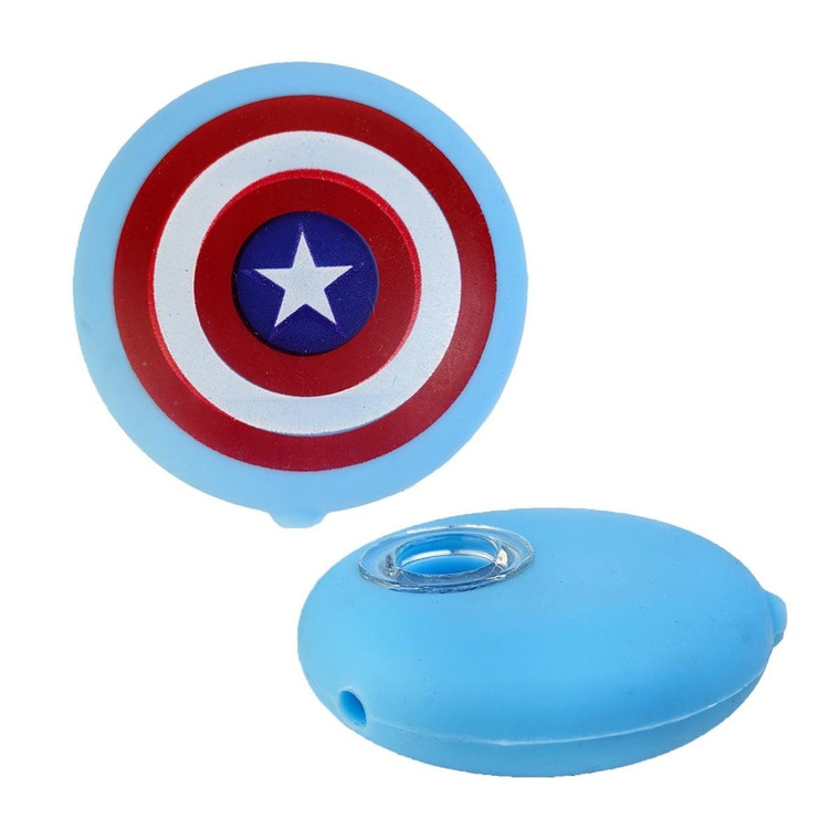 3" SILICONE STAR SHIELD SPOON HAND PIPE