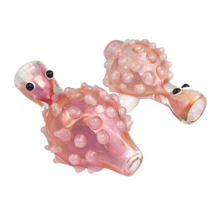 3" GOLD FUMED TURTLE CHILLUM HAND PIPE - PACK OF 2