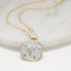 14kt Gold Lab Diamond Sand Dollar Necklace