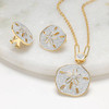 14kt Gold Lab Diamond Sand Dollar Necklace