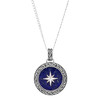 Sterling Silver Men's Celtic Lapis North Star Necklace