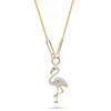 14kt Gold Lab Diamond Flamingo Necklace