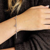 Sterling Silver Celtic Trinity Knot Bracelet with Amethyst Cubic Zirconia Charms