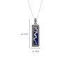 Sterling Silver Men's Blue Lapis Dragon Necklace