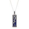 Sterling Silver Men's Blue Lapis Dragon Necklace