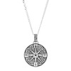 Sterling Silver Men's Celtic Compass North Star Polaris Necklace