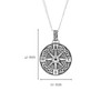 Sterling Silver Men's Celtic Compass North Star Polaris Necklace