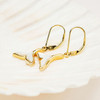 14KT Gold Vermeil Mother of Pearl Whale Tail Drop Earrings