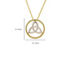 14kt Gold Vermeil Trinity Knot Necklace