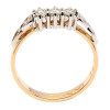 Celtic engagement ring 14k yellow and white 3 stone .25ct