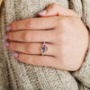 Claddagh February Birthstone Ring