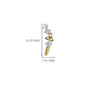 14kt Gold Vermeil Small Trinity Earrings with Triple White Sapphires